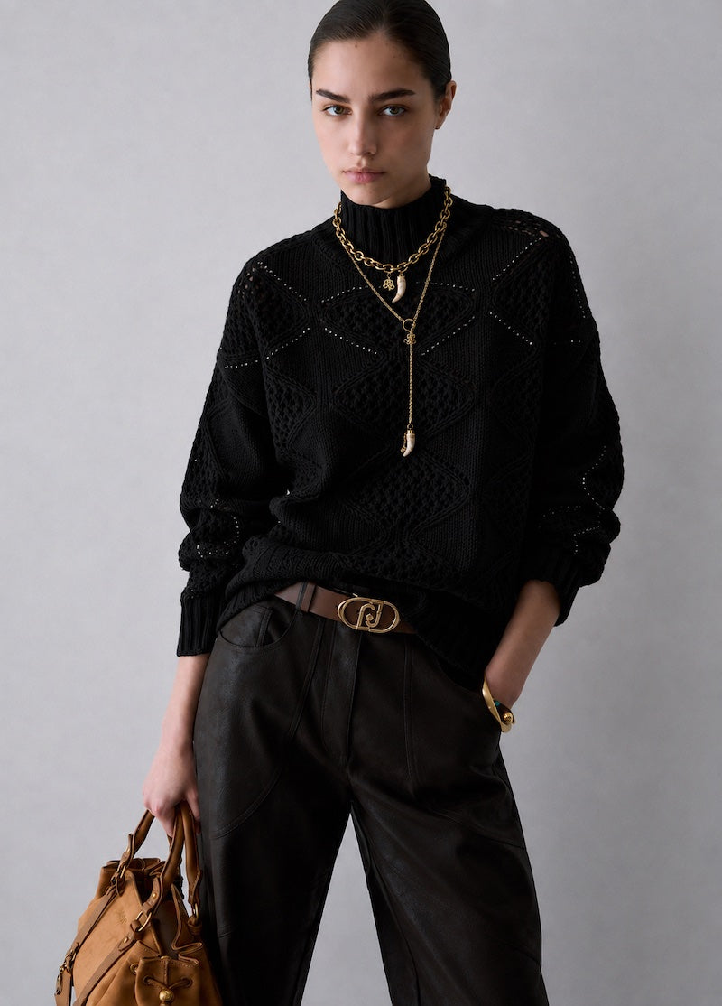 Pull en grosse maille ajourée Liu Jo