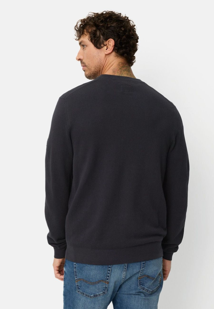 Pull homme col rond camel Active