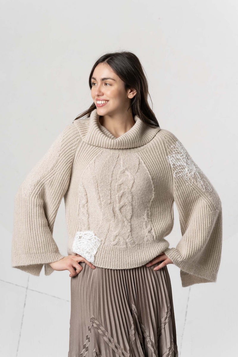 Pull en maille et cachemire Elisa Cavaletti