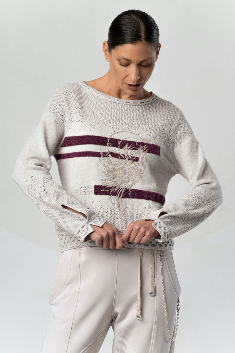 Pull femme en maille par Elisa Cavaletti
