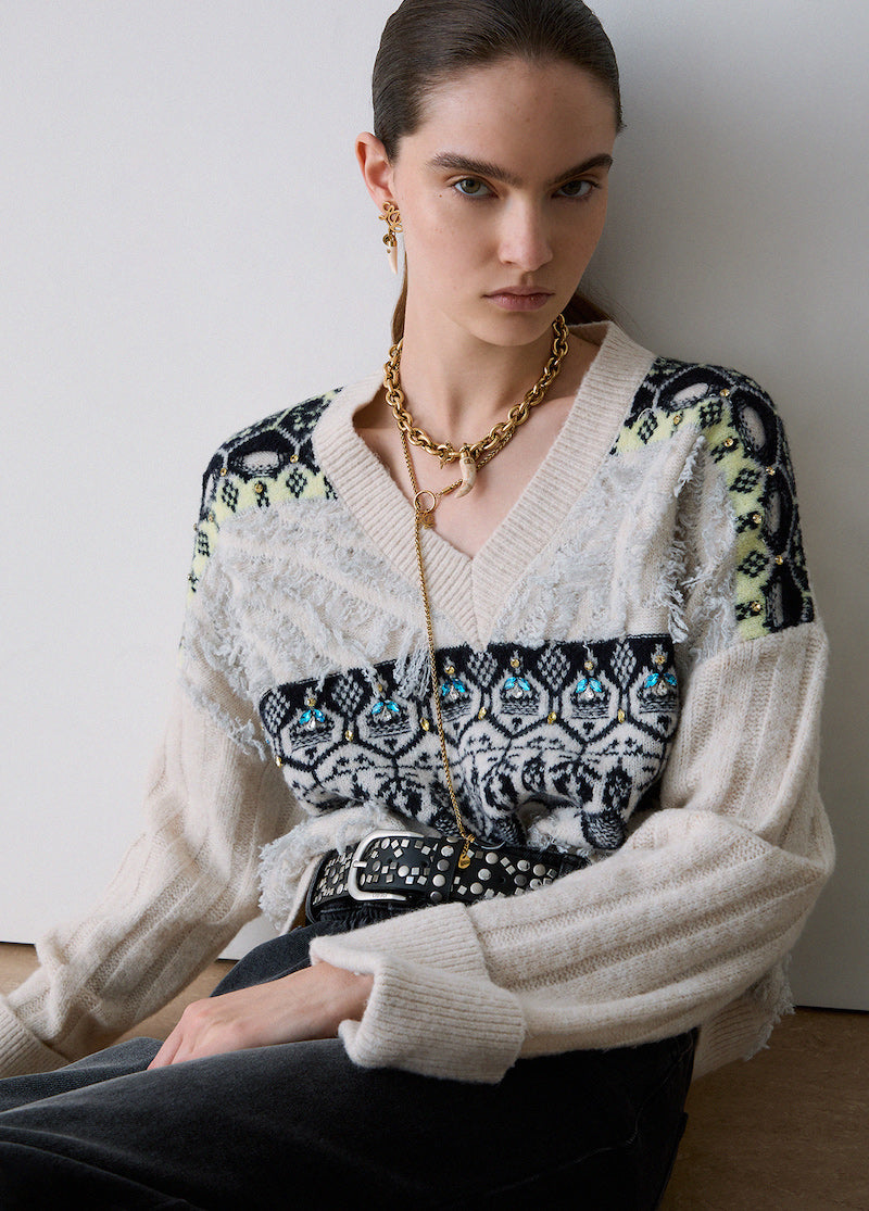 Pull en maille avec bijoux Liu Jo
