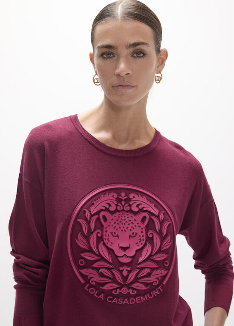 Pull femme bordeaux Lola Casademunt