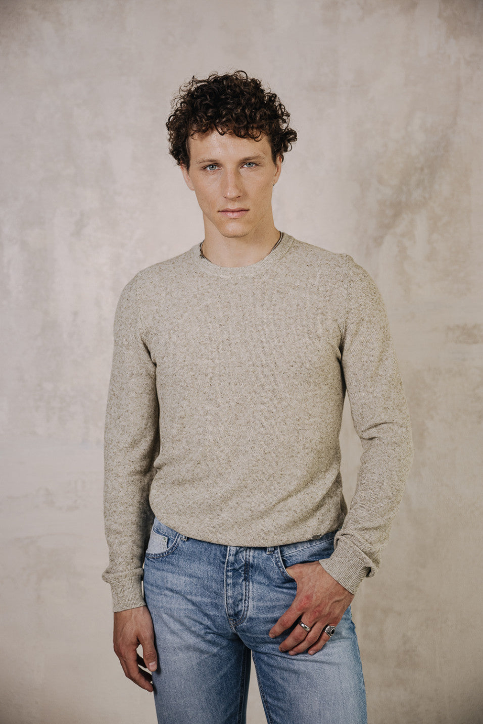 Pull Homme Hiver Chaud Tricoté Avec Boutons - Col Ras Du Cou Casual Élégant, Manches Longues Pour Automne Et Hiver