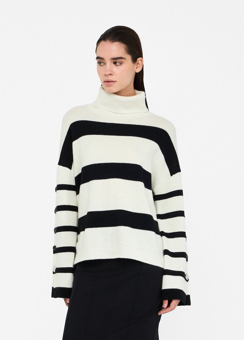 Pull long en laine col roulé Liu Jo