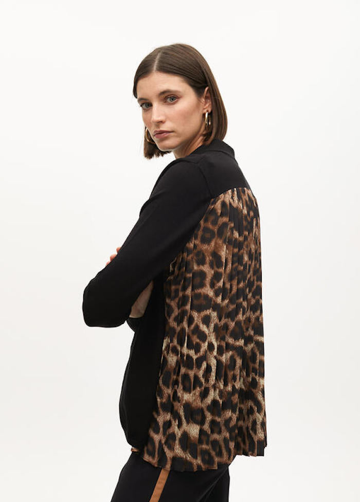 Pull à dos plissé animalier Lola Casademunt