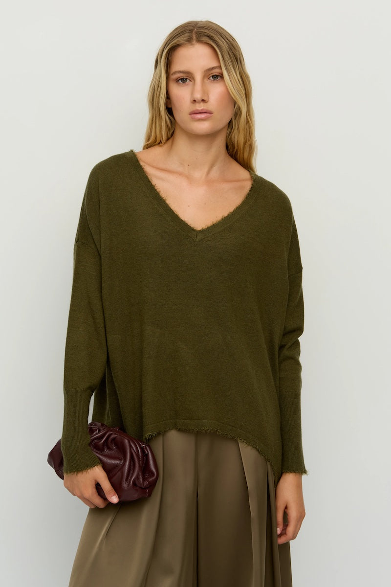 Pull oversize BSB Fashion kaki