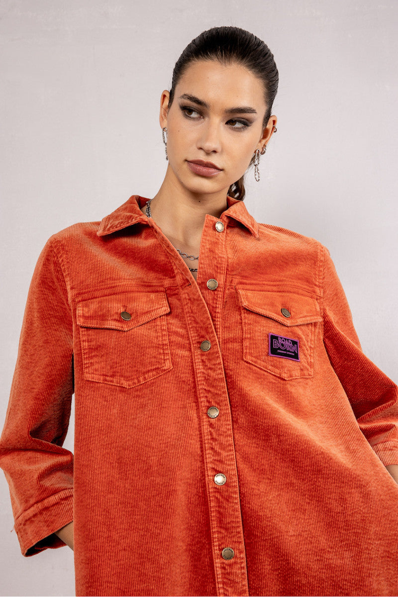 Robe en velours orange vibrant Freeman T Porter
