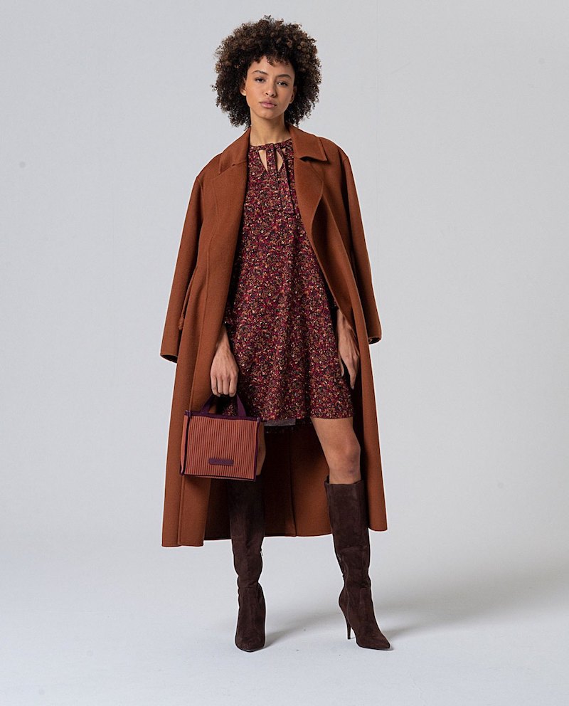 Robe droite imrpimée rouge Surkana