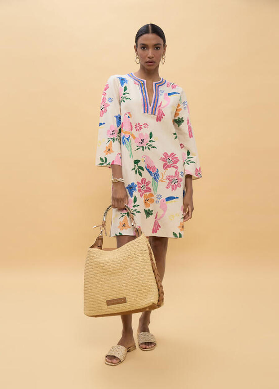 Robe courte avec perles Lola casademunt