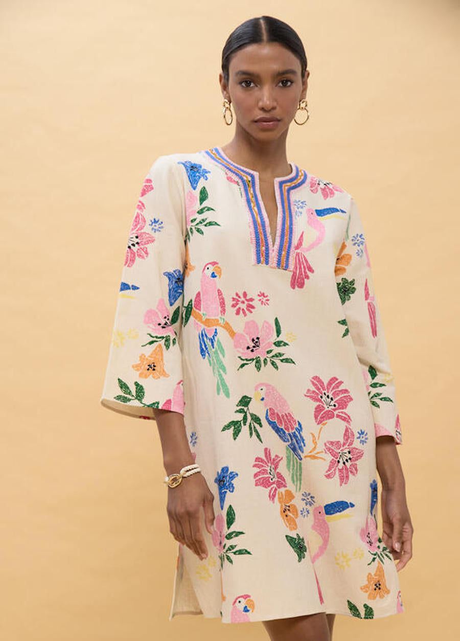 Robe courte avec perles Lola casademunt