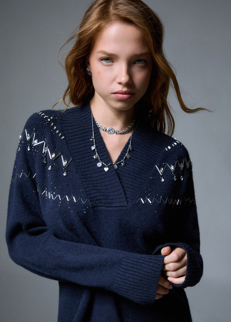 Robe en maille et bijoux Liu Jo