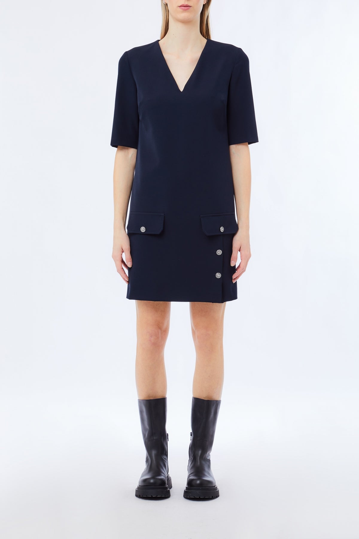 Robe  Liu Jo bleu marine Liu Jo MF5289 avec poches