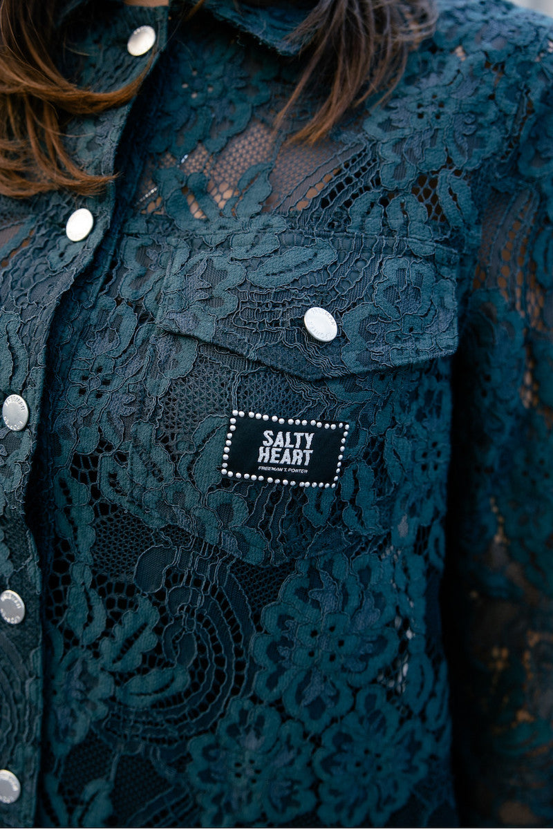 Robe chemise en dentelle Freeman T Porter
