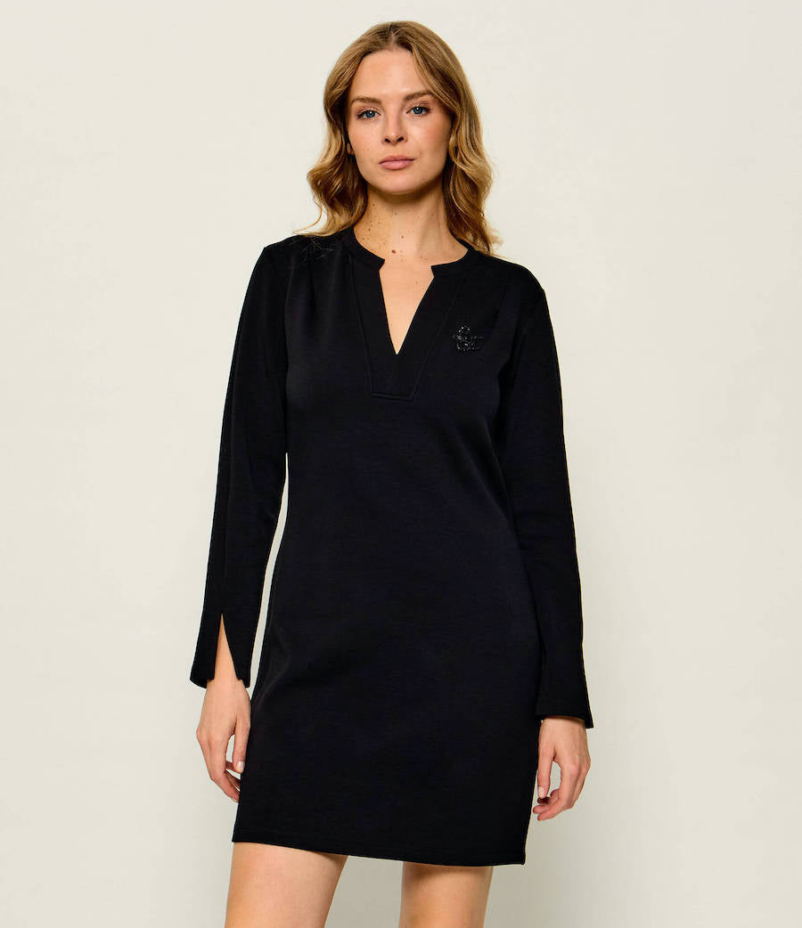 Robe noir Liu Jo sport col V