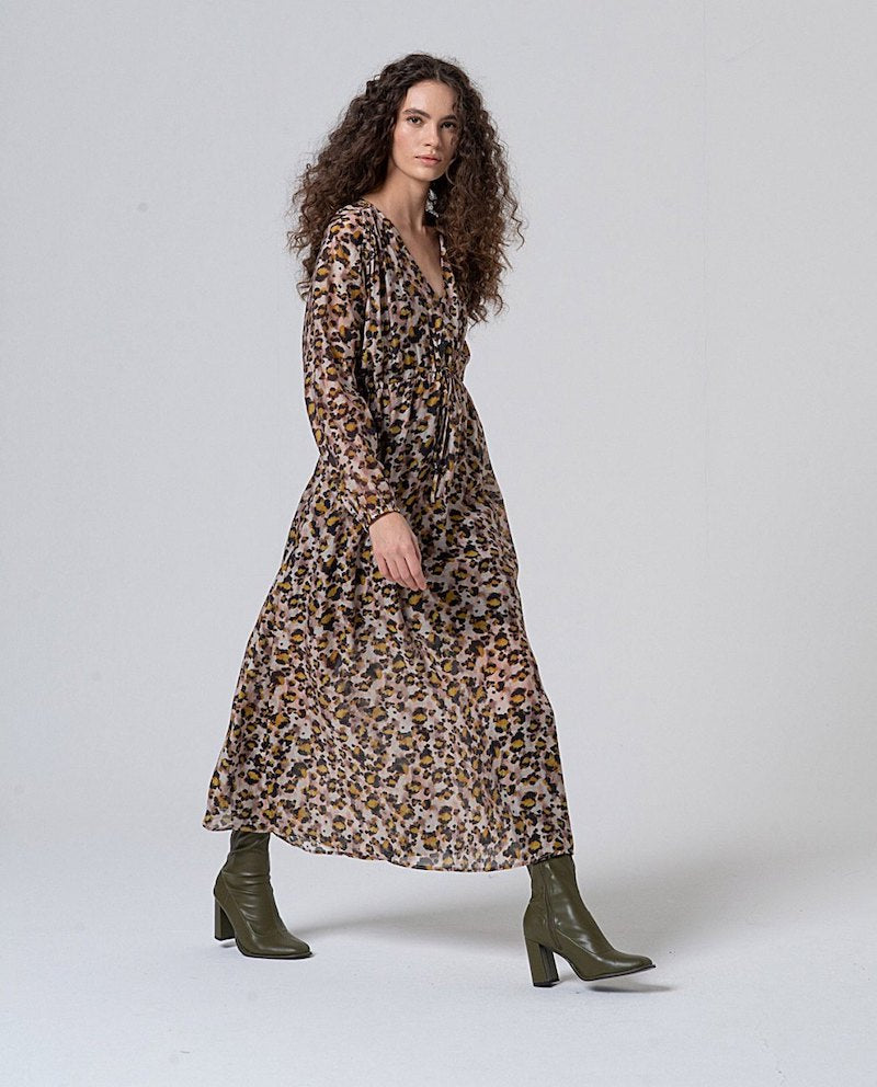 Robe longue animalier Surkana