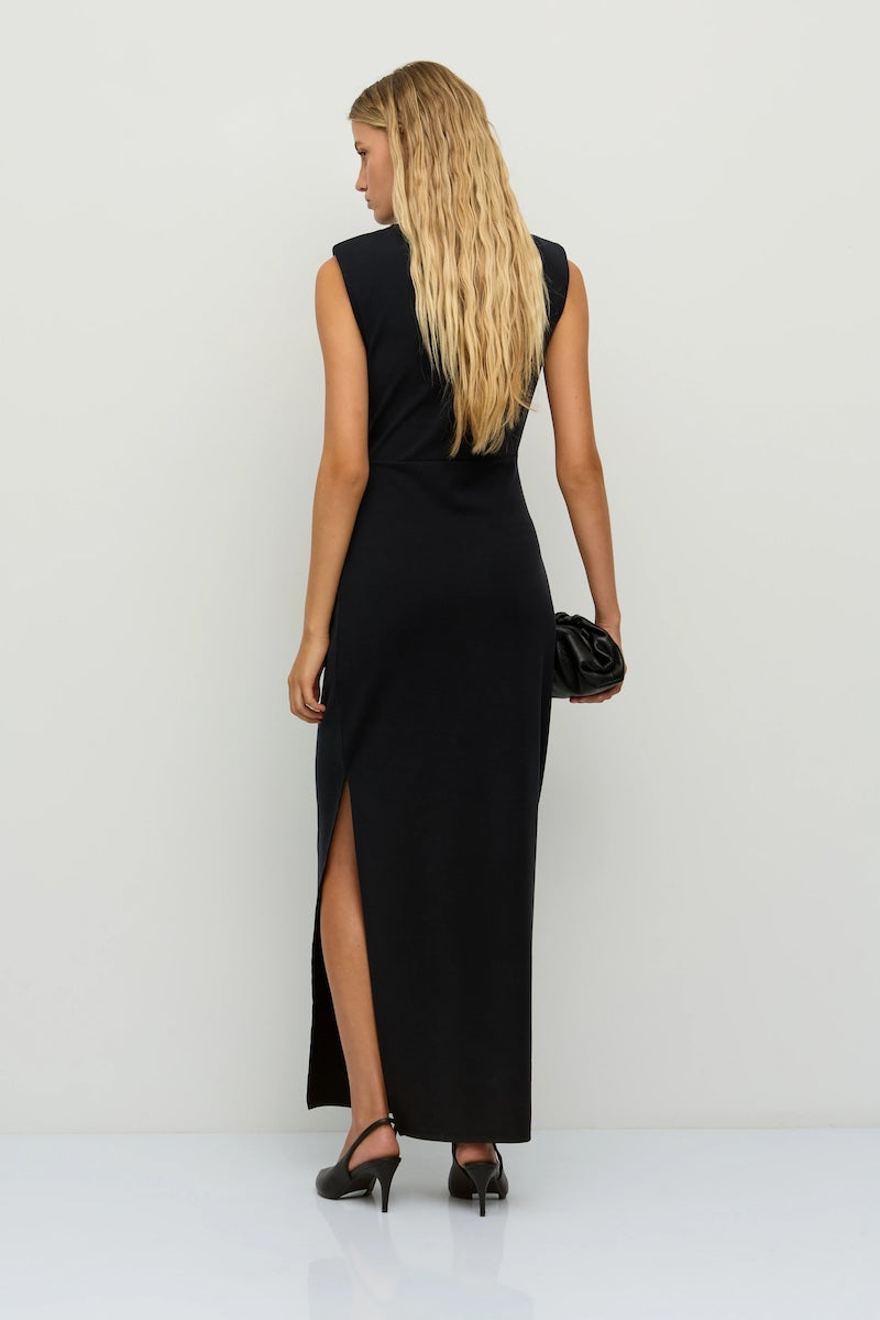 Robe longue avec bijoux doré BSB fashion