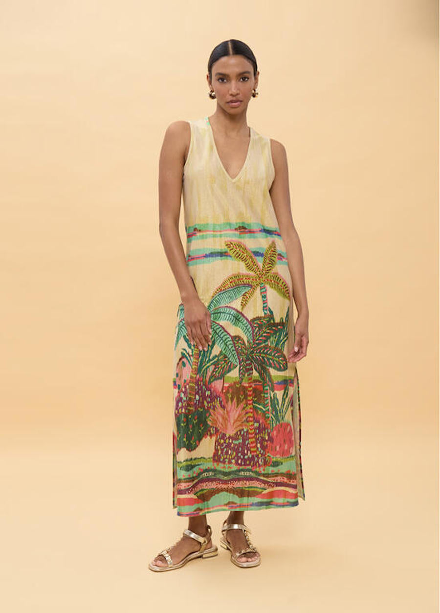 Robe longue imprimé palimier Lola Casademunt