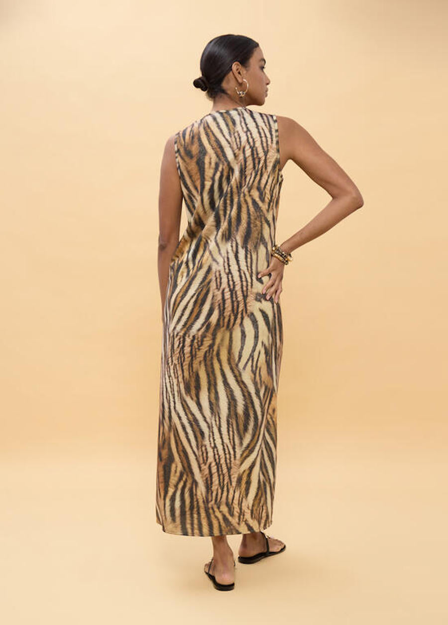 Robe longue Lola Casademunt imprimé tigre