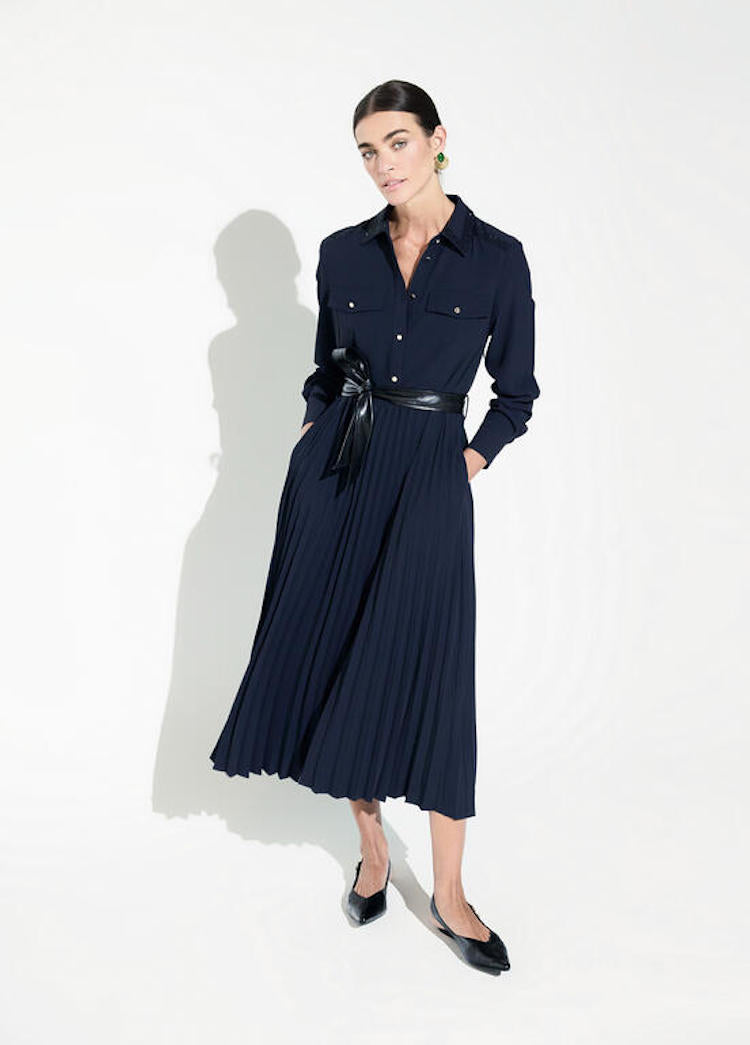 Robe plissée bleu Lola Casademunt