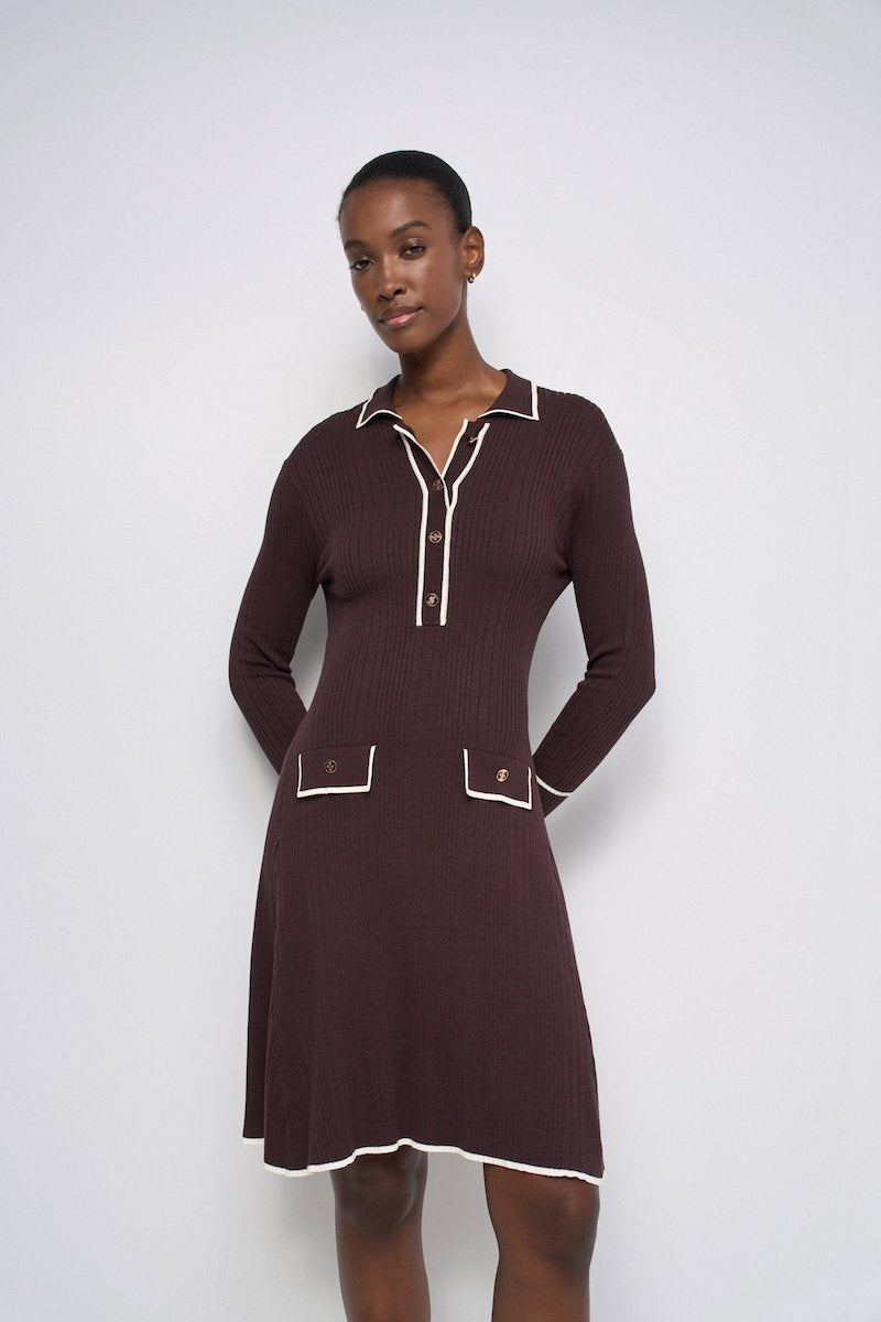 Robe en maille façon polo par Salsa Jeans