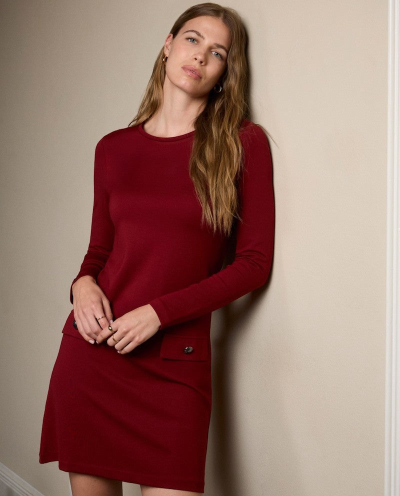 Robe droite rouge de la marque Surkana