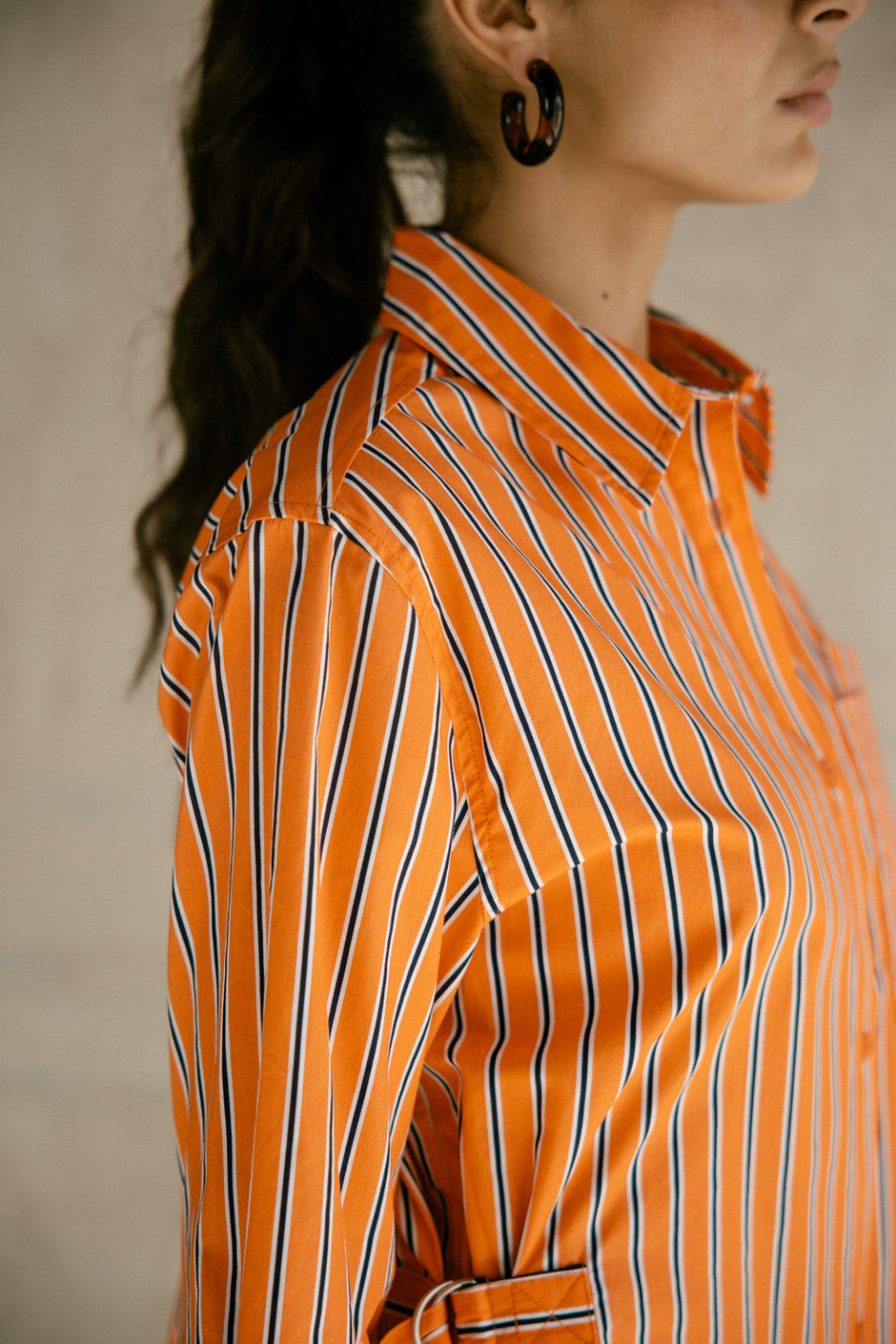 Robe tunique rayée orange Freeman T