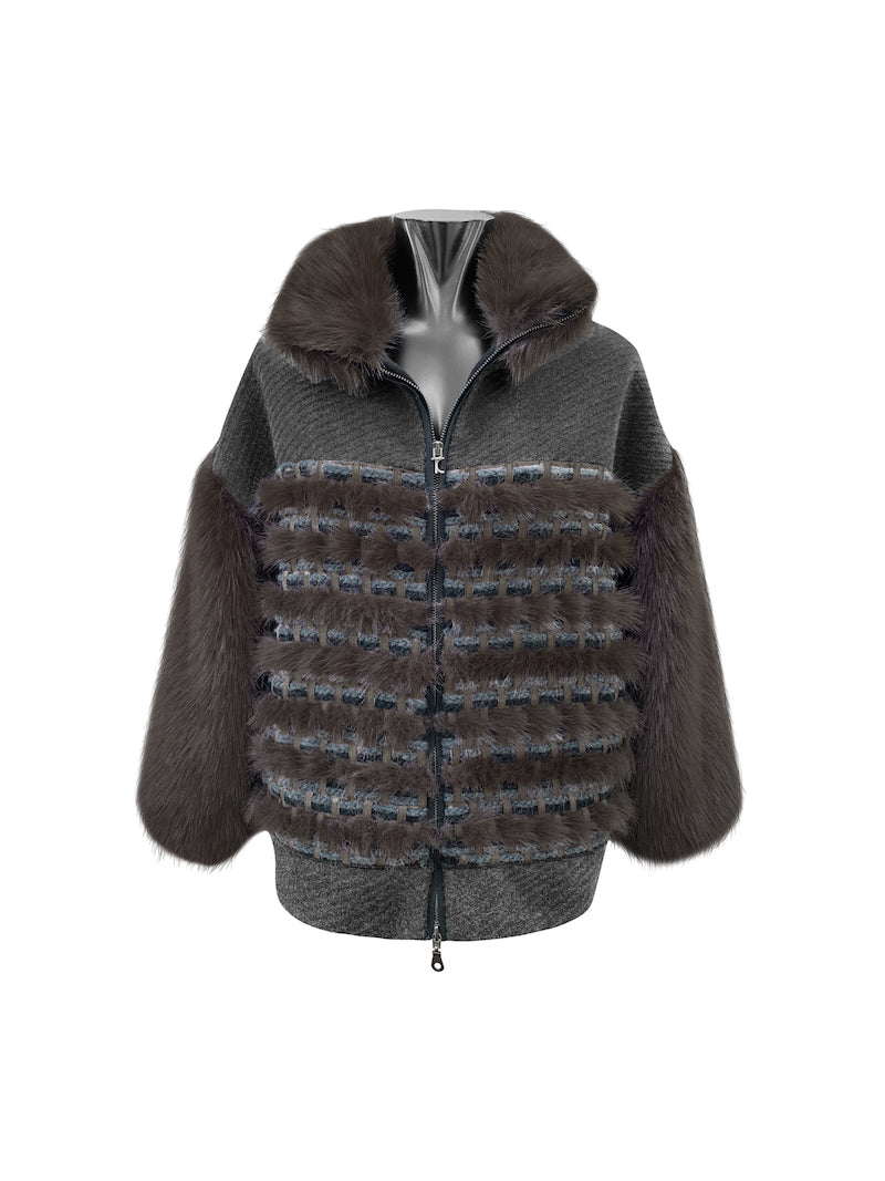 Manteau fourrure ecologique Tricot Chic