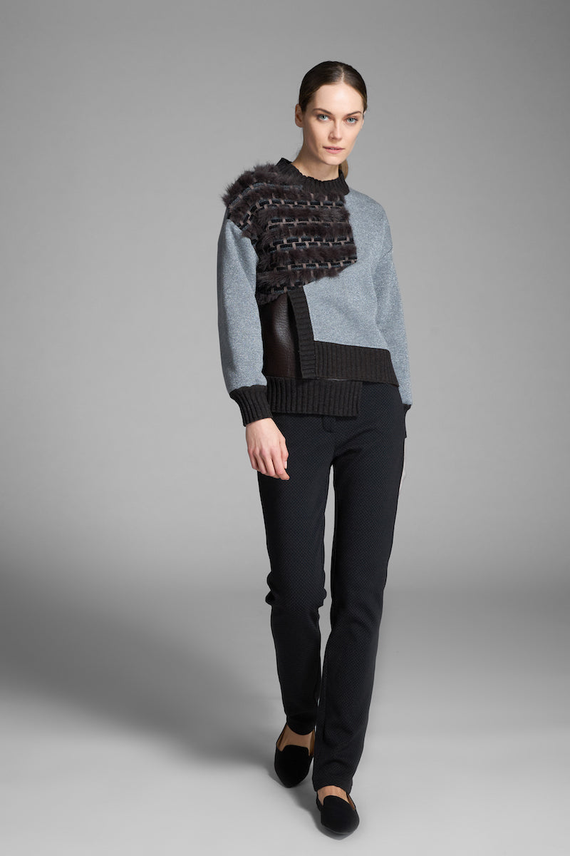 Pull en laine et fourrure eco Tricot Chic
