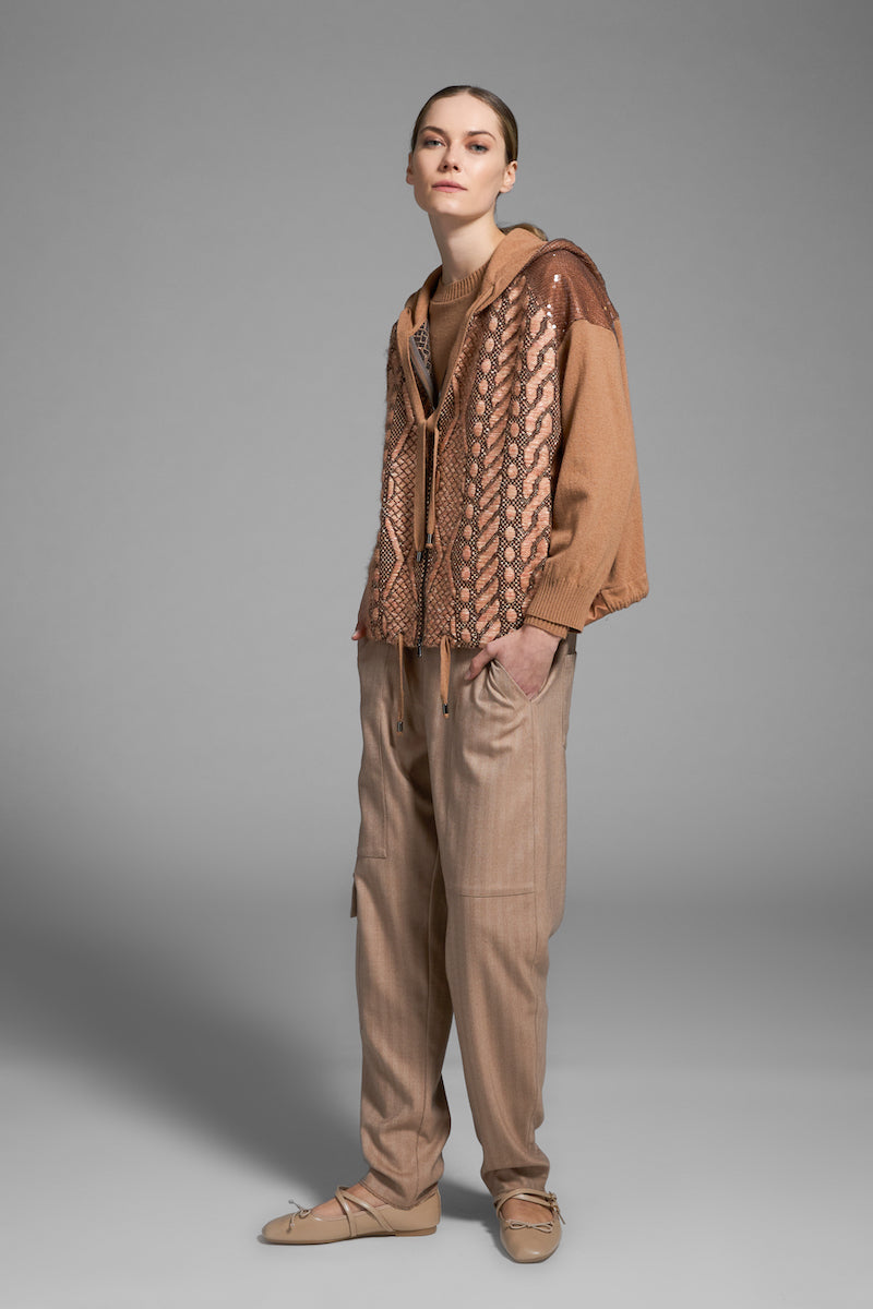 Gilet en maille et sequins Tricot Chic