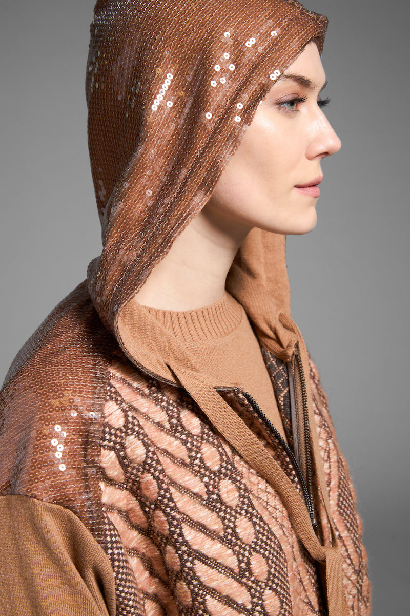 Gilet en maille et sequins Tricot Chic
