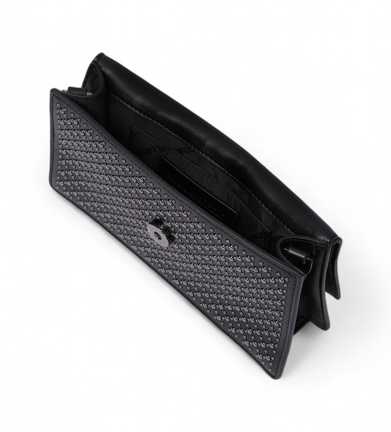 Sac crossbody Signature noir à clou Karl Lagerfeld