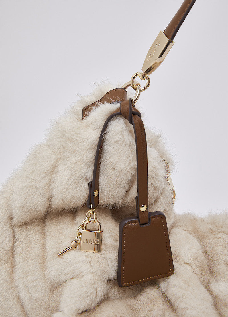 Sac à main grand volume en fourrure éco Liu Jo