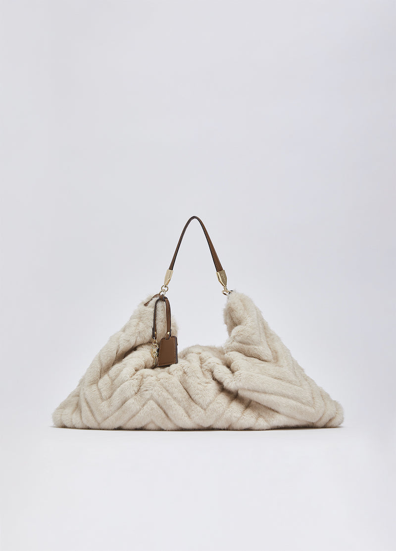 Sac à main grand volume en fourrure éco Liu Jo