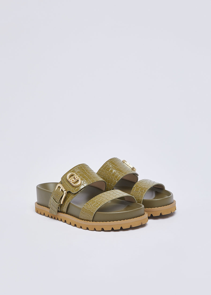 Sandales plates kaki Liu Jo