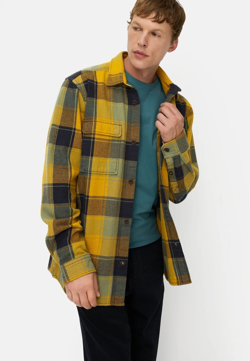 Sur chemise en tartan jaune Camel Active