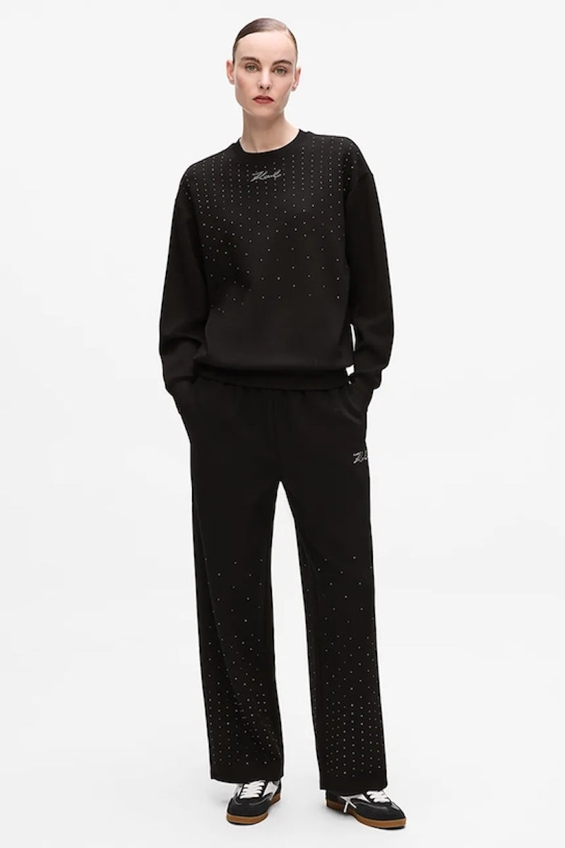 Sweat strassé Karl Lagerfeld pour femme