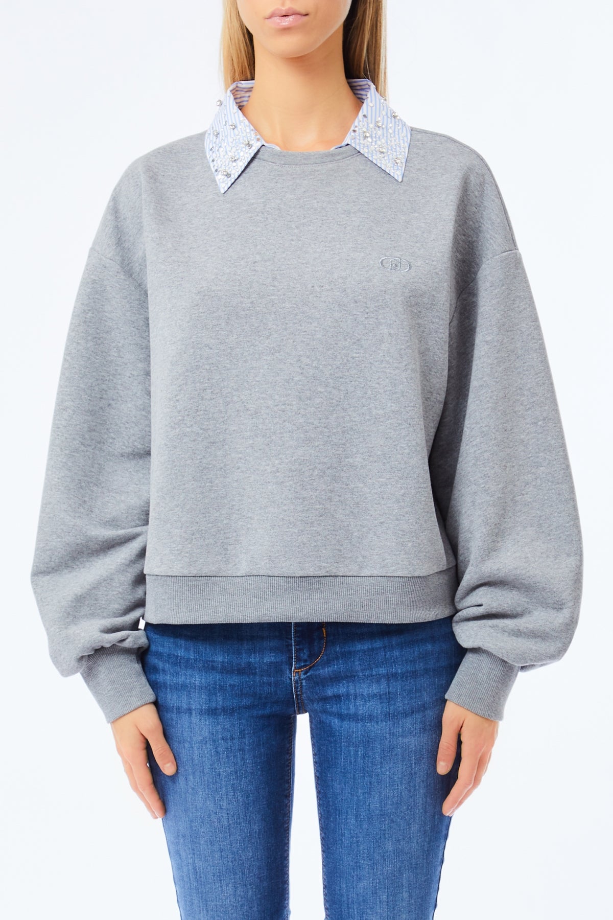 Sweat femme avec col chemise intégré Liu Jo