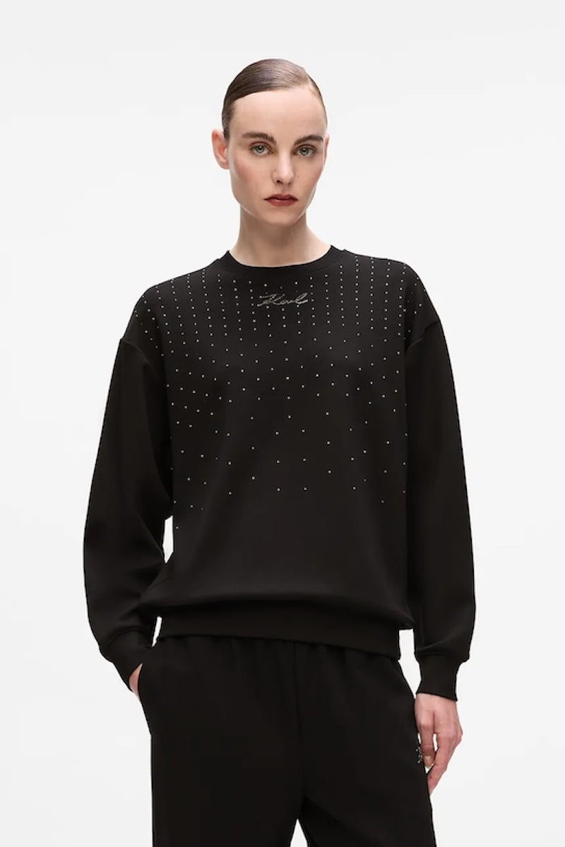 Sweat strassé Karl Lagerfeld pour femme