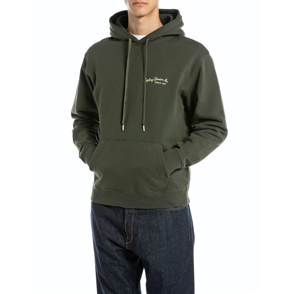 Sweat homme kaki de chez Replay