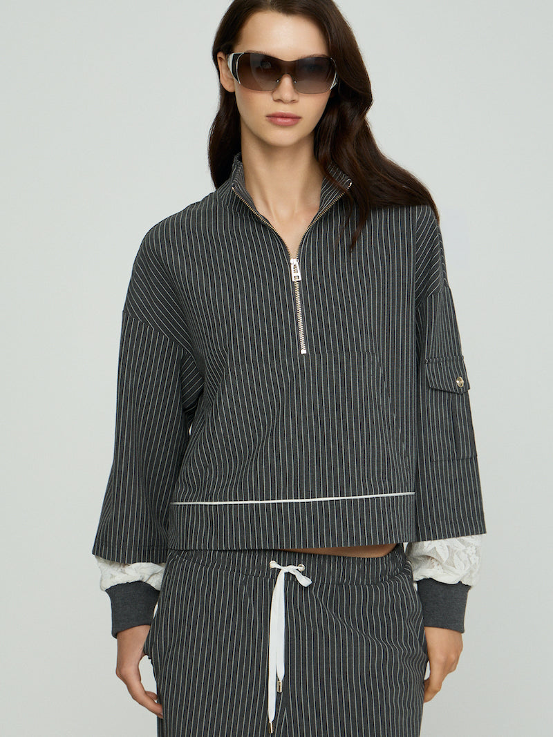 Sweat à zip Liu Jo sport rayé