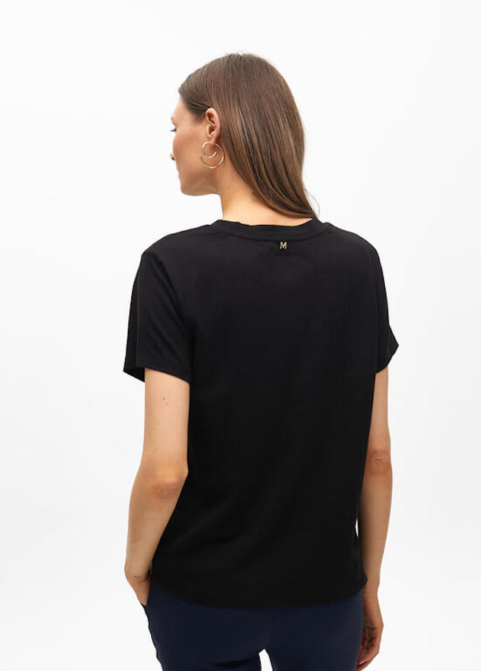 T-Shirt noir avce tête de tigre Maité by Lola