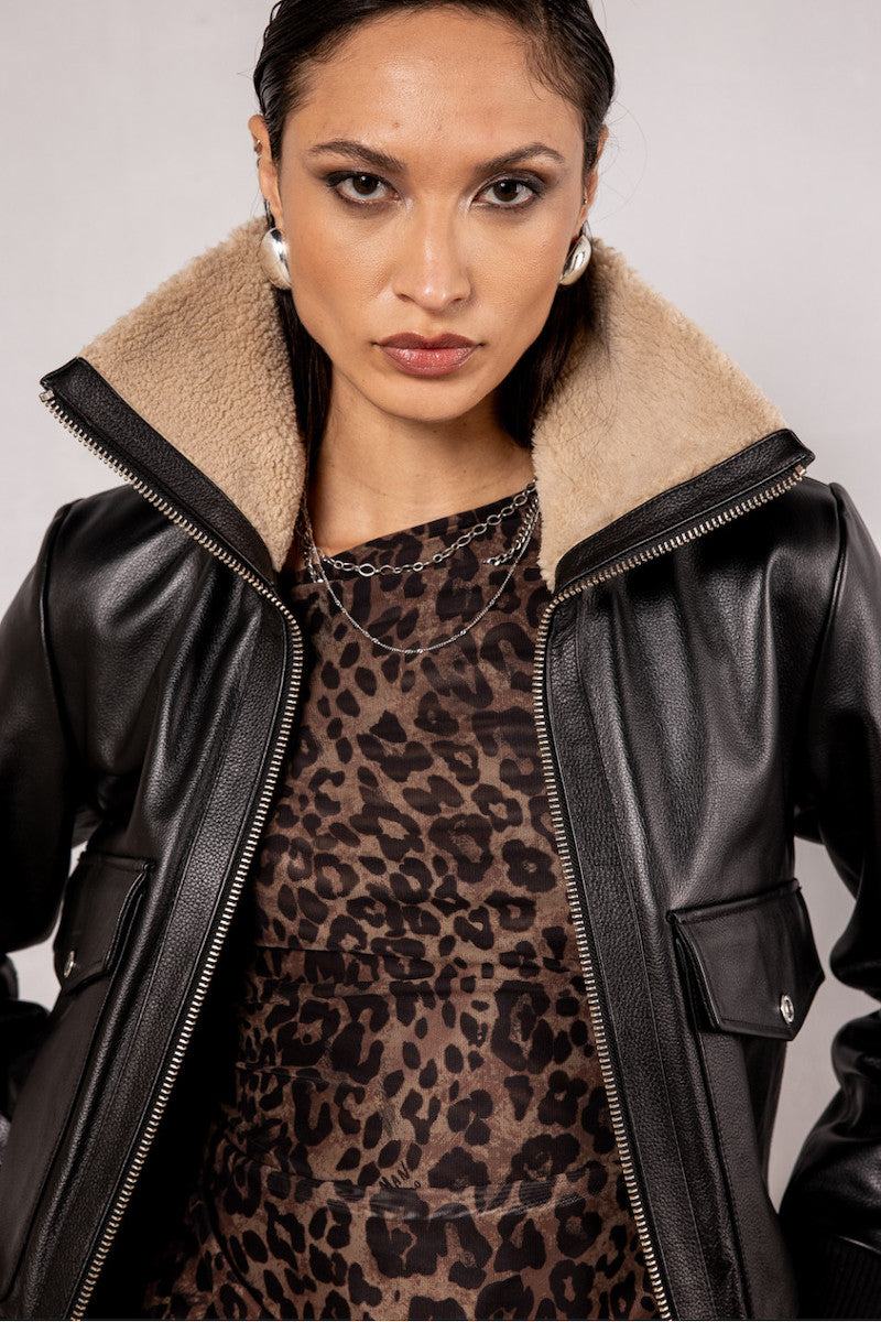 Voile de tulle stretch animalier Freeman T