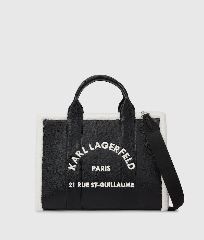 Tote bag Karl Lagerfeld avec effet peau de moiuton