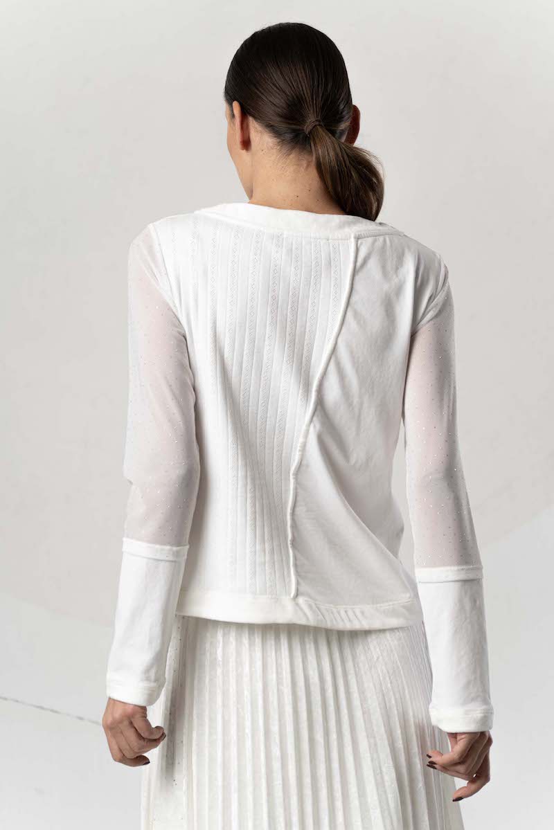 Tshirt en maille ajourée Elisa Cavaletti