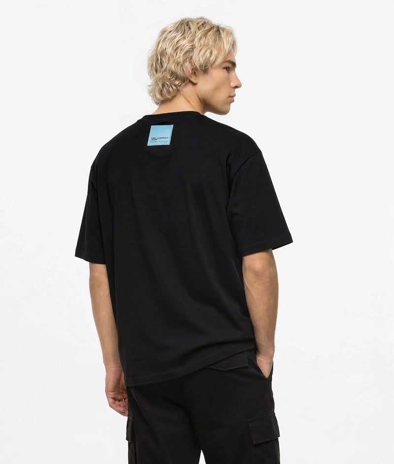 T-shirt boxy noir Karl Lagerfeld Jeans x Pietro Terzini  B4M17073 999