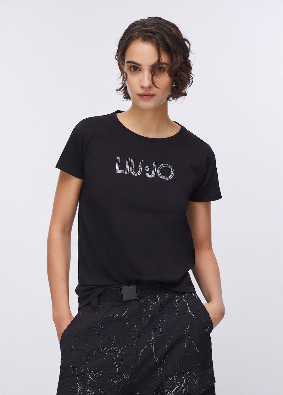 T-Shirt manches courtes strass Liu Jo