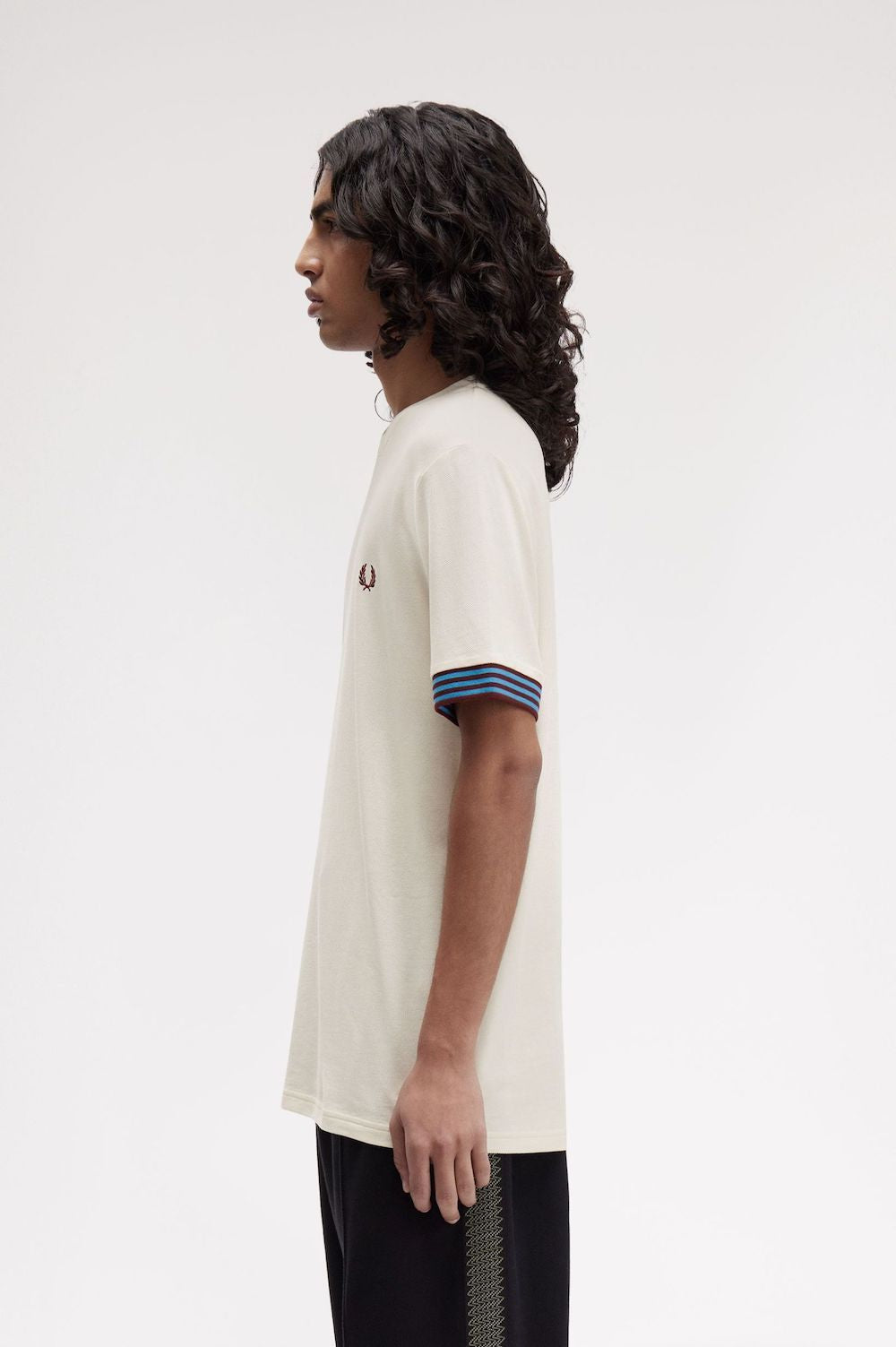 T Shirt en coton piqué Fred Perry