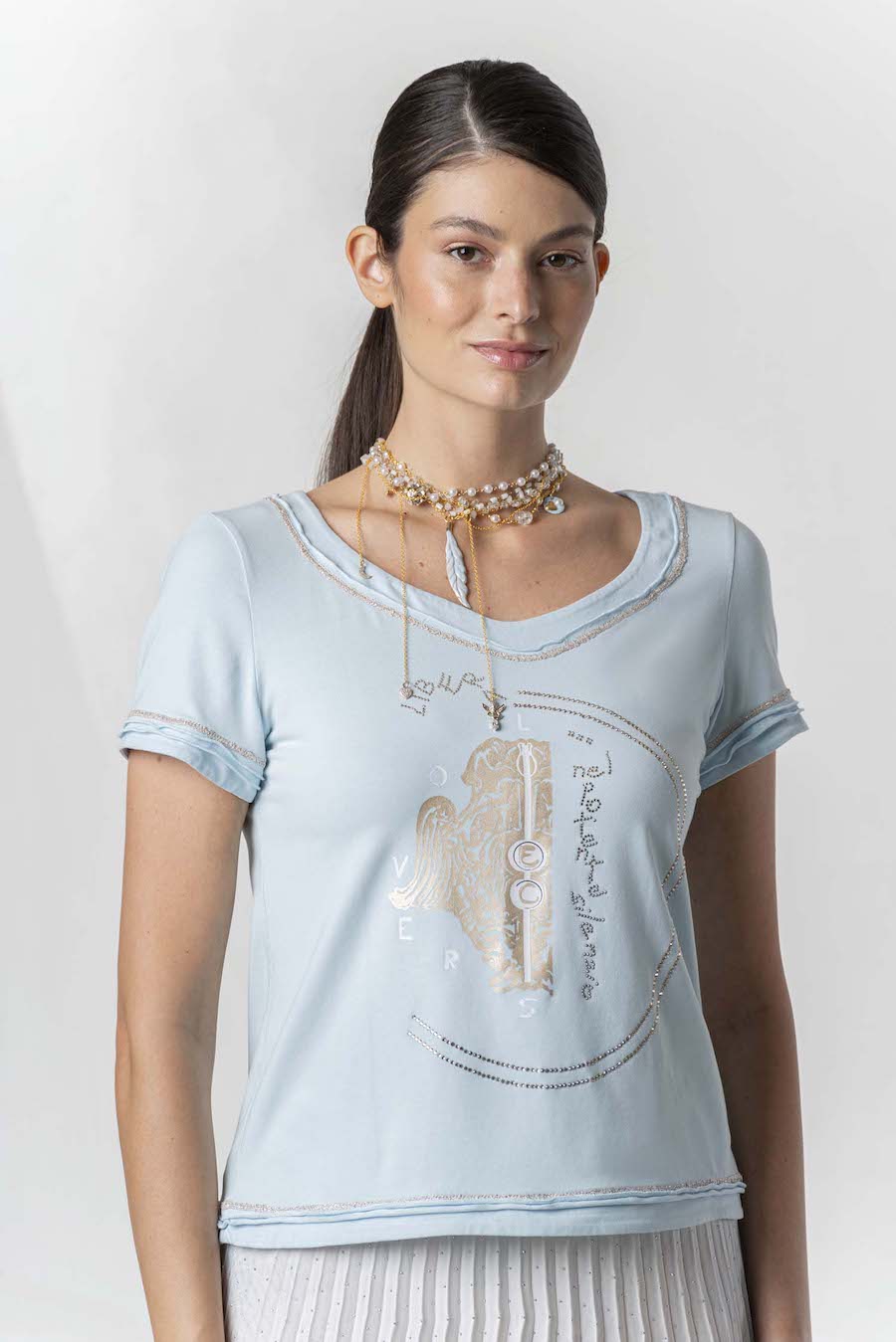 Tshirt femme Elisa cavaletti bleu