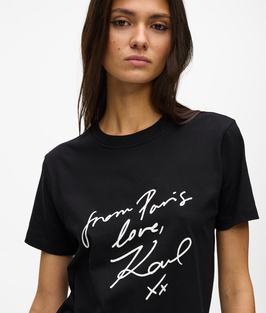 Tshirt femme signature Karl Lagerfeld