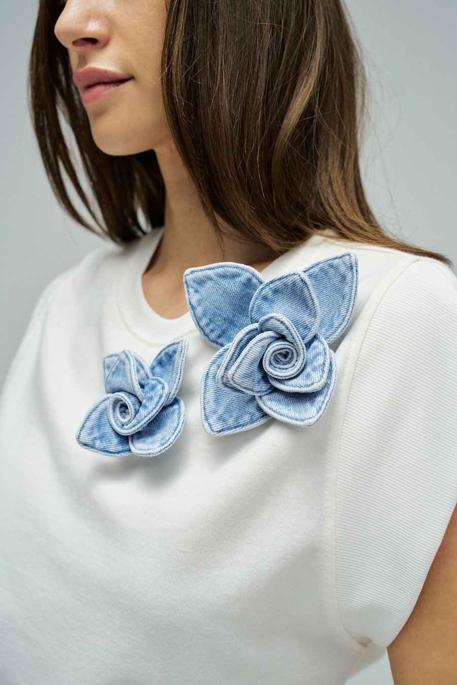 Tshirt femme fleur brodé Salsa Jeans